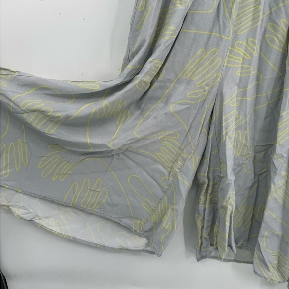 Elk Sentosa Hand Print RTR Wide Flowy Assymetrical Leg Women Small Pants - Picture 4 of 12